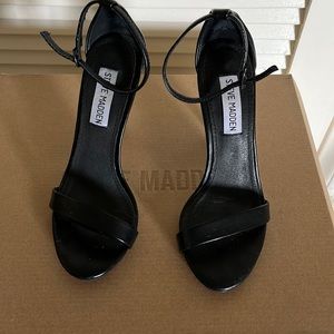 Steve Madden Black Ankle Strap Heel
